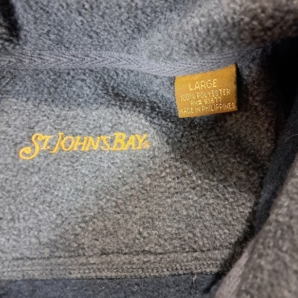 St. John's Bay Mens Large Fleece Zip Up Sweater - Picture 10 of 13